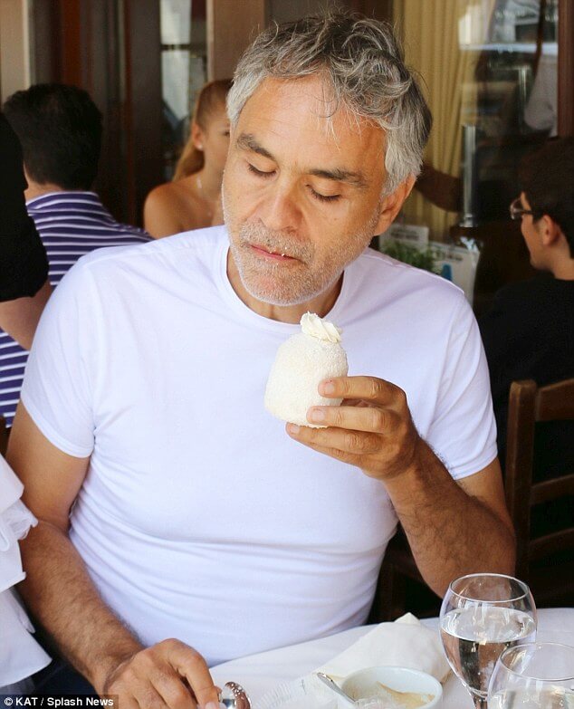 What does Andrea Bocelli Eat